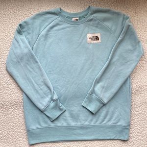 North Face women’s blue sweatshirt